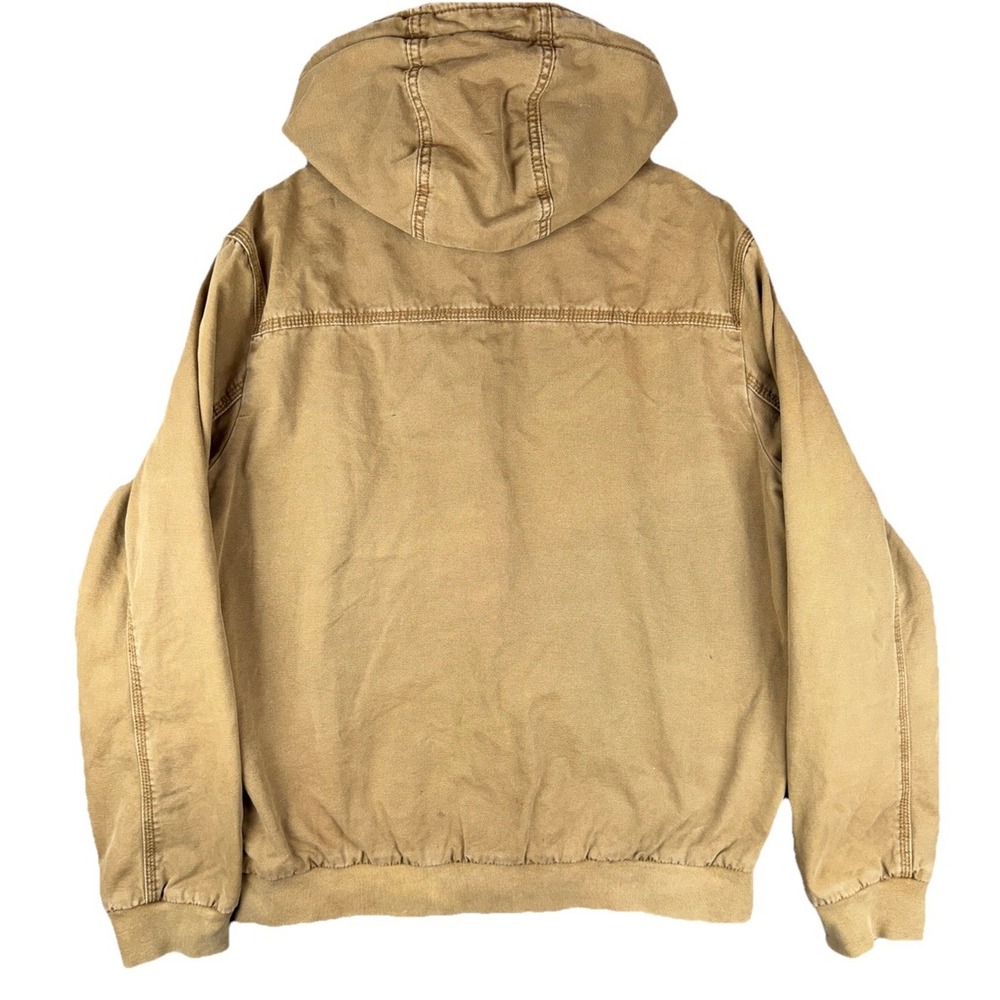 American Eagle Hooded Workwear Utility Canvas Hoodie Drawstring Zip Up Jacket L - Picture 4 of 8
